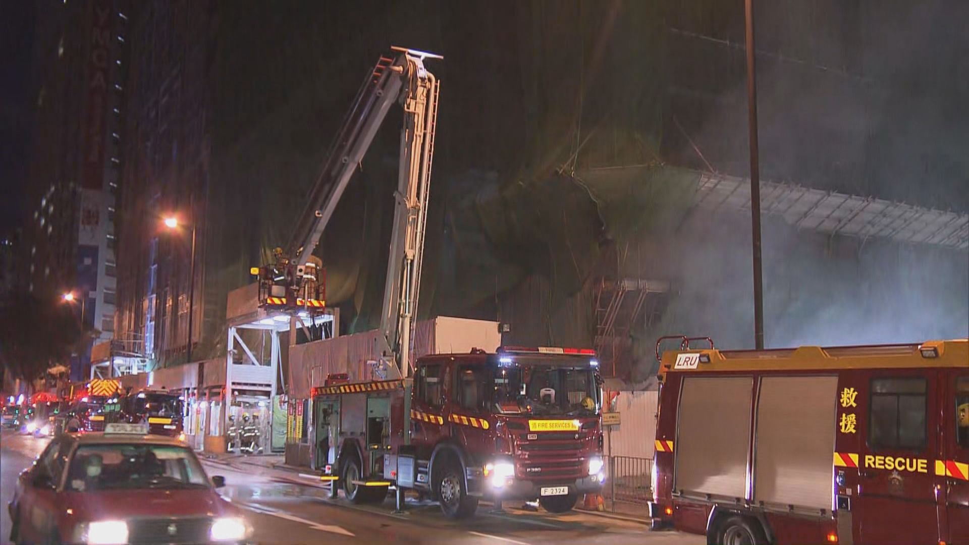 廣華醫院重建地盤冒煙無人傷