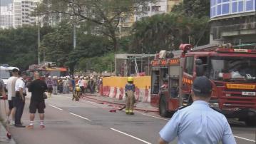 牛頭角啟德大廈地盤起火 初步無人受傷