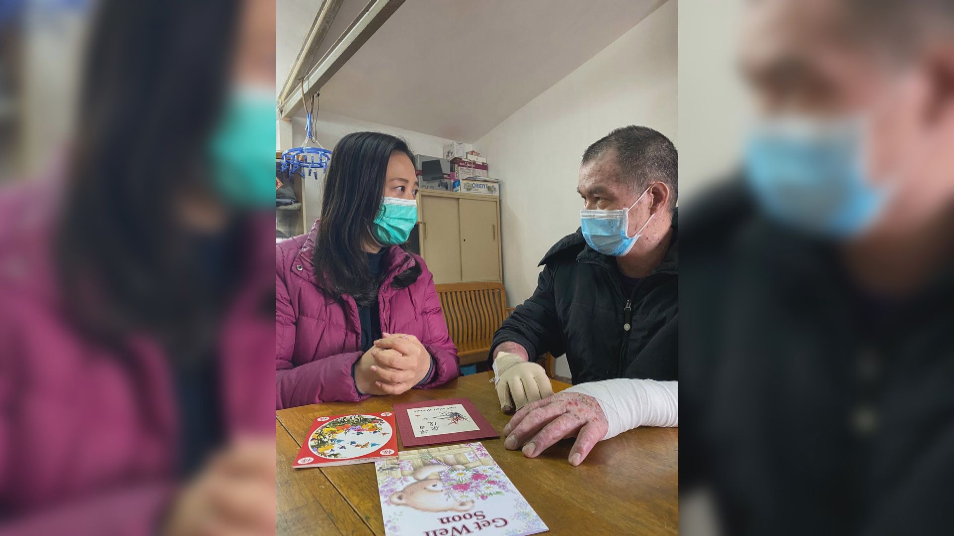 去年馬鞍山疑因政見被燒傷男子已出院回家休養