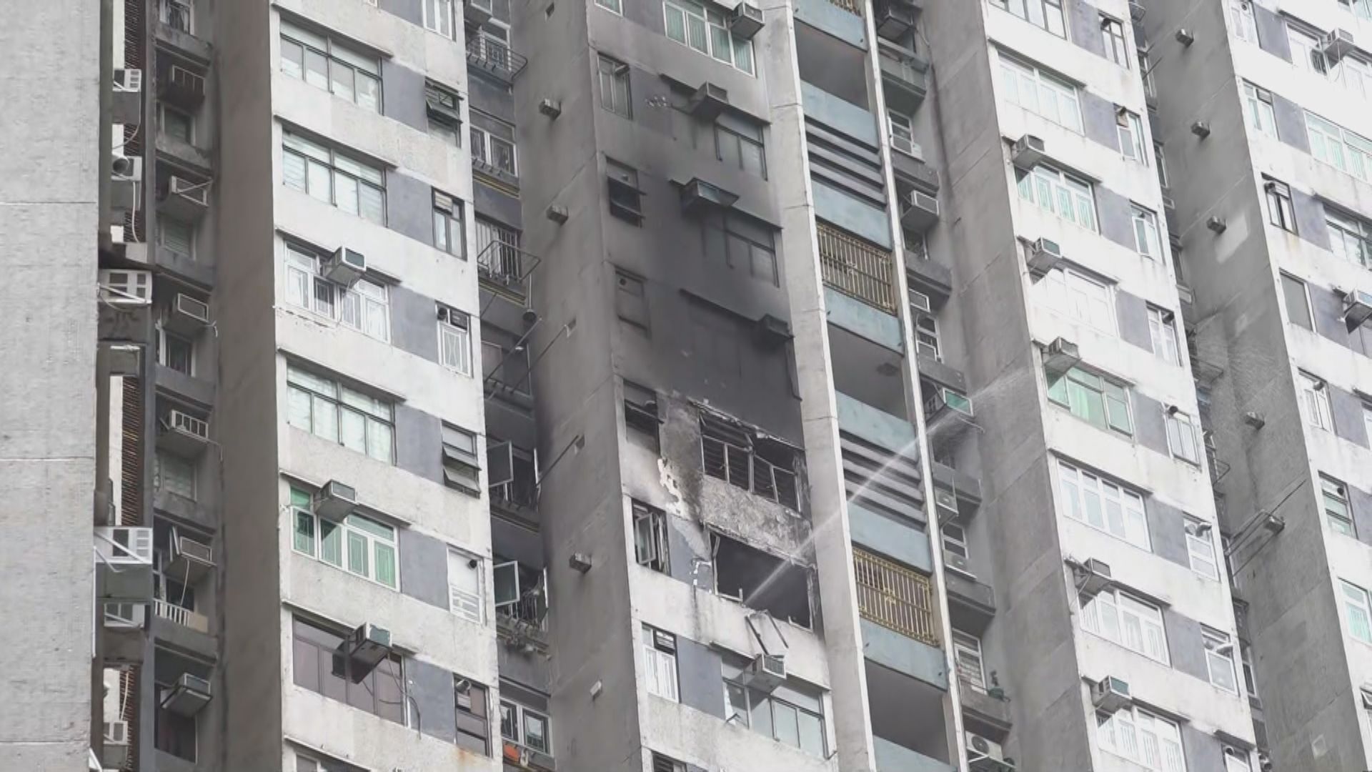 博康邨單位閉門失火無人傷　消防破門救狗