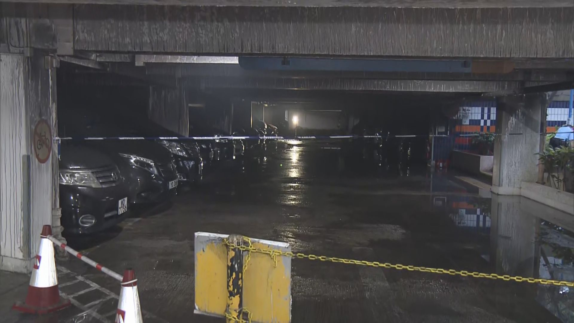 屯門新圍苑停車場縱火案 最少14輛車焚毀