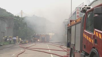 青衣船廠二級火 消防在火場救出狗隻