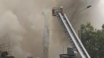 洪水橋地盤三級火 疏散150工人 初步無人傷