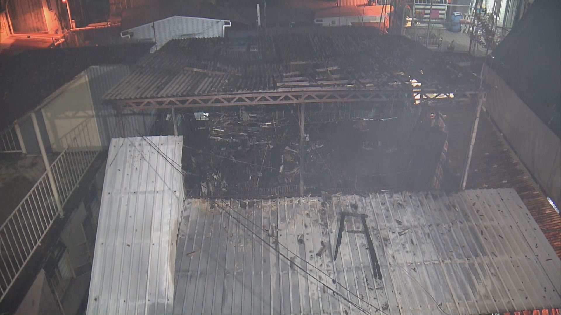 元朗木屋起火無人受傷