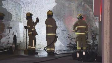 油麻地小學電單車起火無人傷