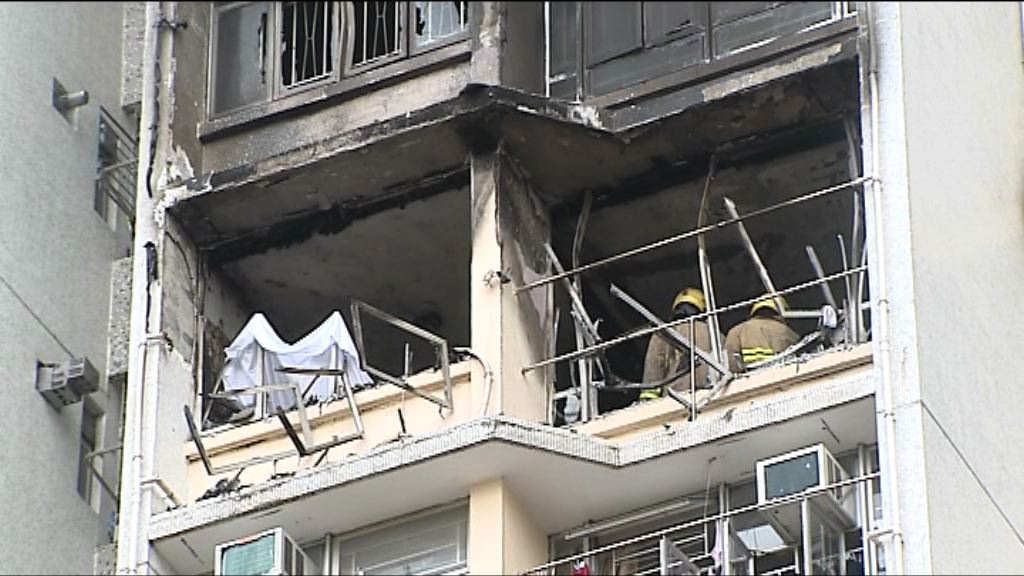 葵涌安蔭邨火警一死　百多居民疏散