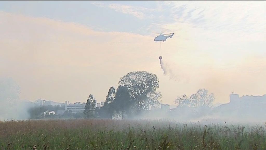南生圍山火下午三時死灰復燃
