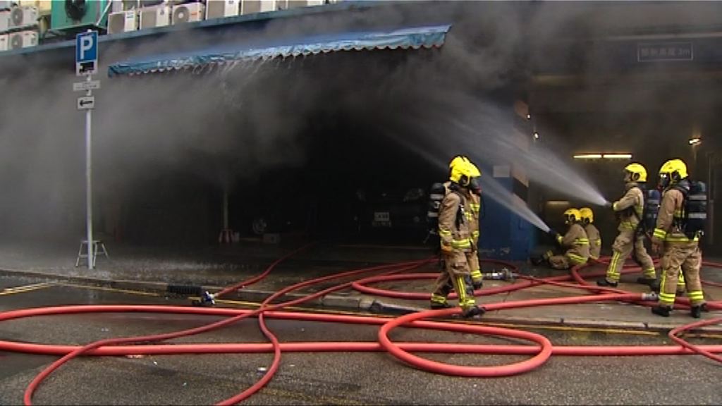 新蒲崗工廈車房發生火警