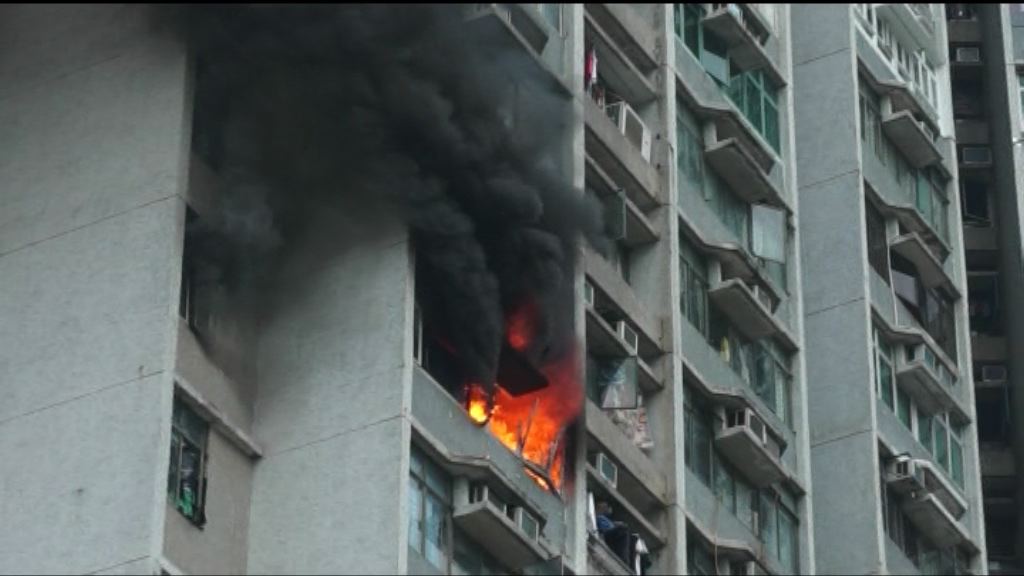 建生邨單位火警　一名男子死亡