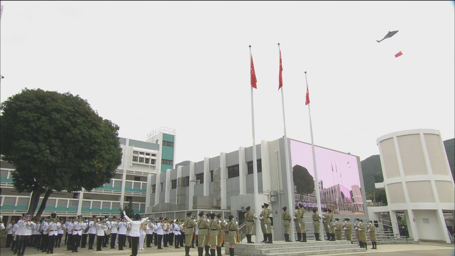 憲法日升旗儀式　林定國：紀律部隊要捍衛憲法精神