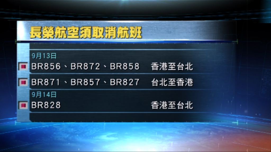 颱風泰利逼近　多班航班取消或改期