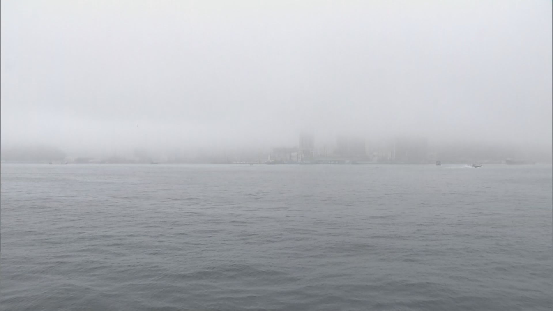 潮濕偏東氣流影響廣東沿岸　港內能見度降至500米以下