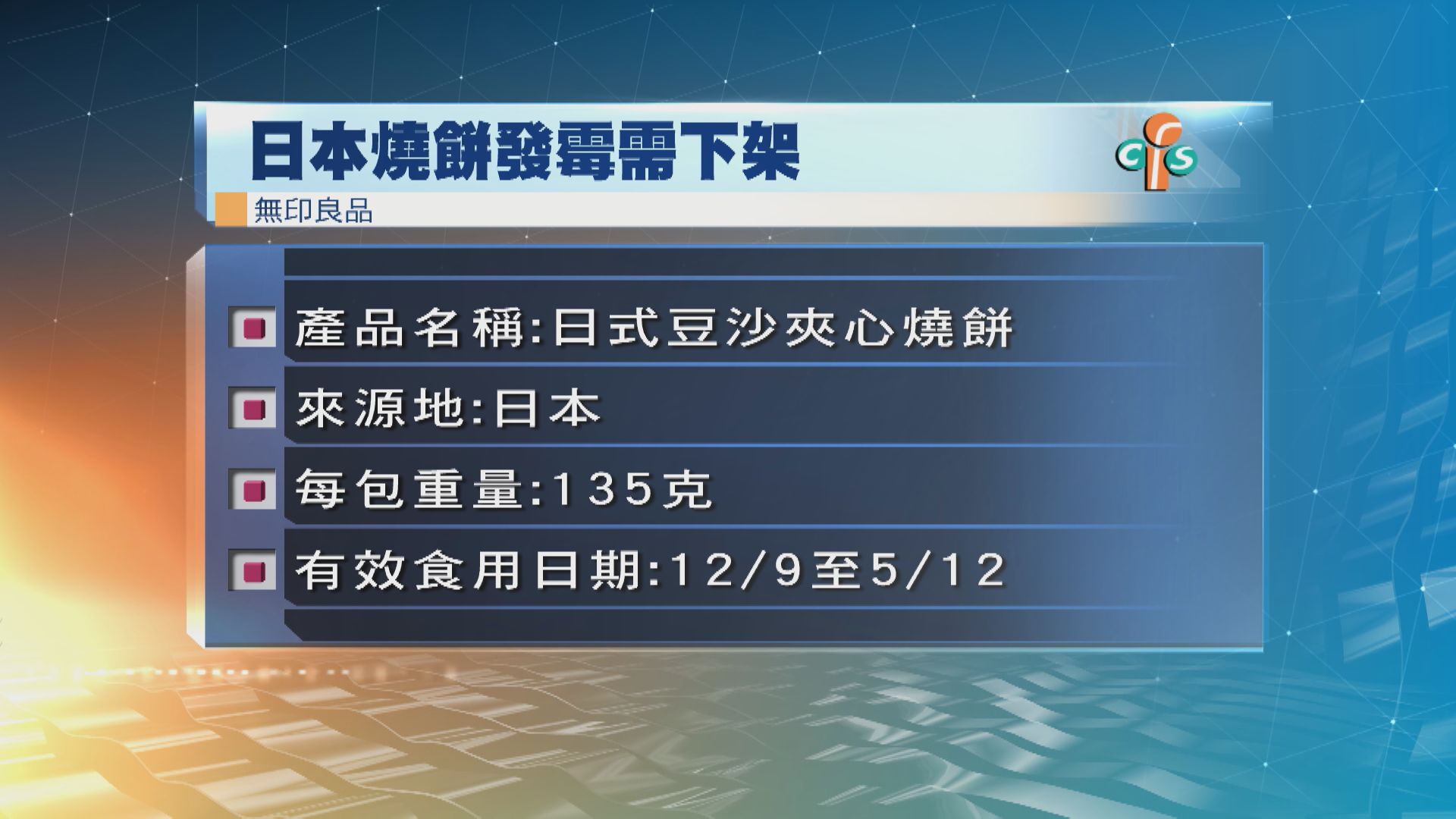 無印良品日式豆沙夾心燒餅包裝發霉需下架