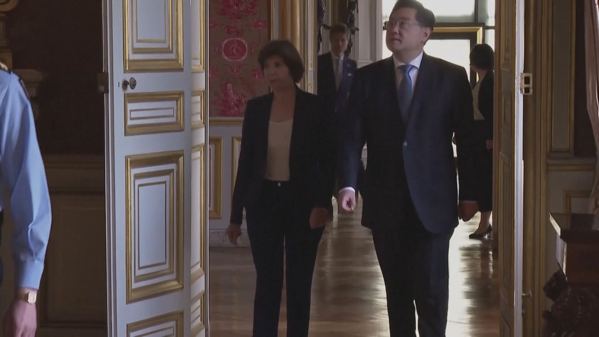 秦剛晤法國外長　指雙方要加強國際事務合作