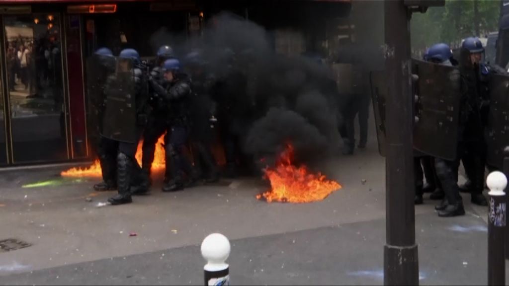 法續反勞工法示威奧朗德拒讓步