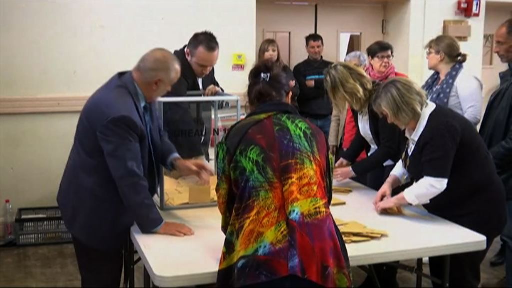 法國大選　馬克龍及瑪麗勒龐將晉身第二輪投票