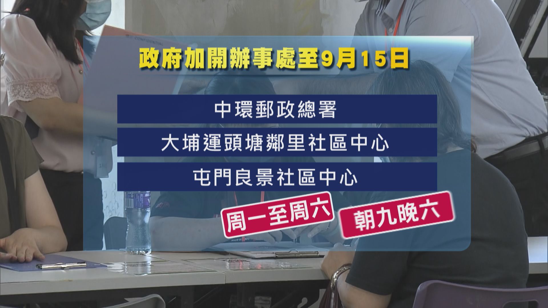 政府周一起加開三個服務中心處理消費券補交資料登記
