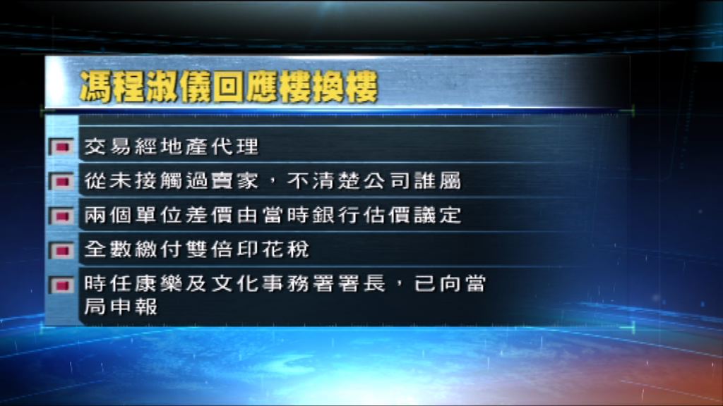 馮程淑儀指交換物業指控失實