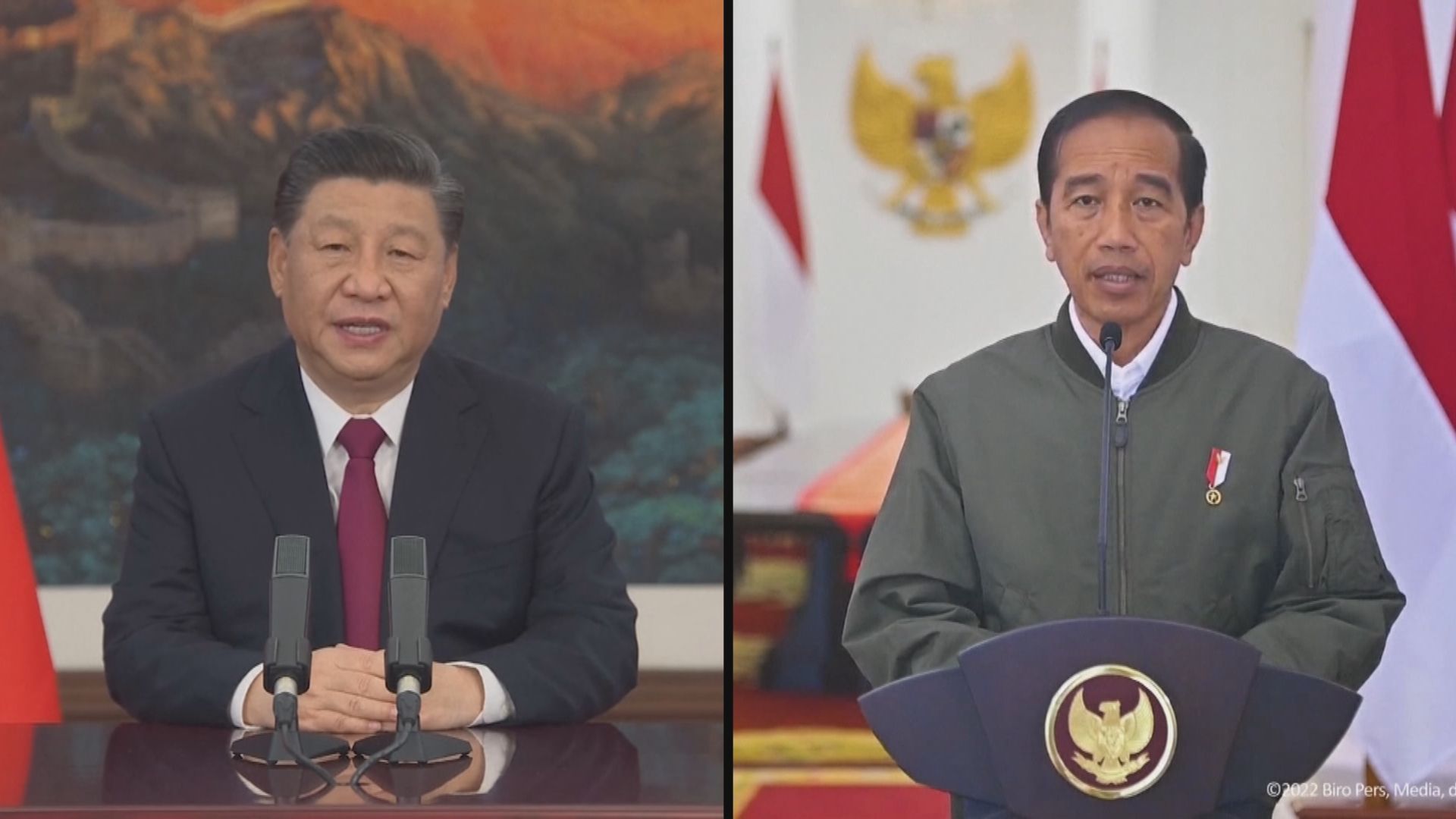 習近平在峇里與佐科維多多舉行會談