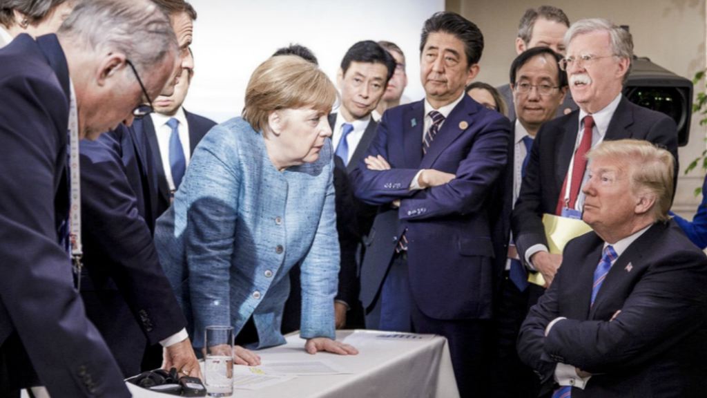 G7峰會相片展示緊張氣氛