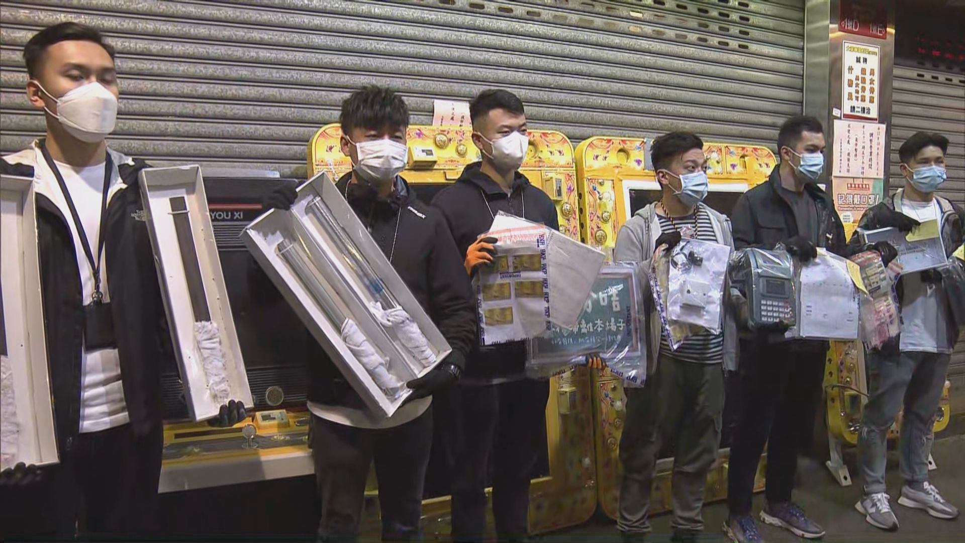 警方灣仔搗破懷疑非法賭檔拘七人