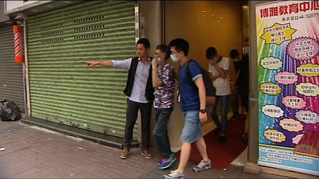 警油麻地破釣魚機賭檔拘九人