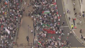 多國民眾聲援巴勒斯坦人　英國反戰示威逾470人被捕 