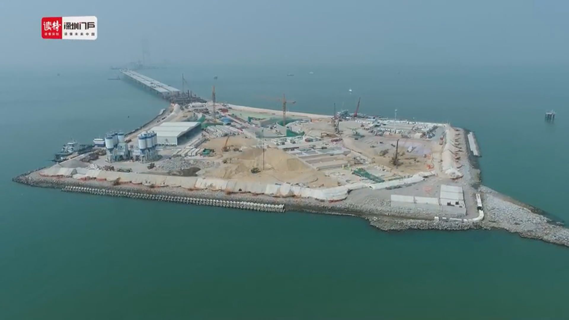 深中通道西人工島進入最後階段建設 