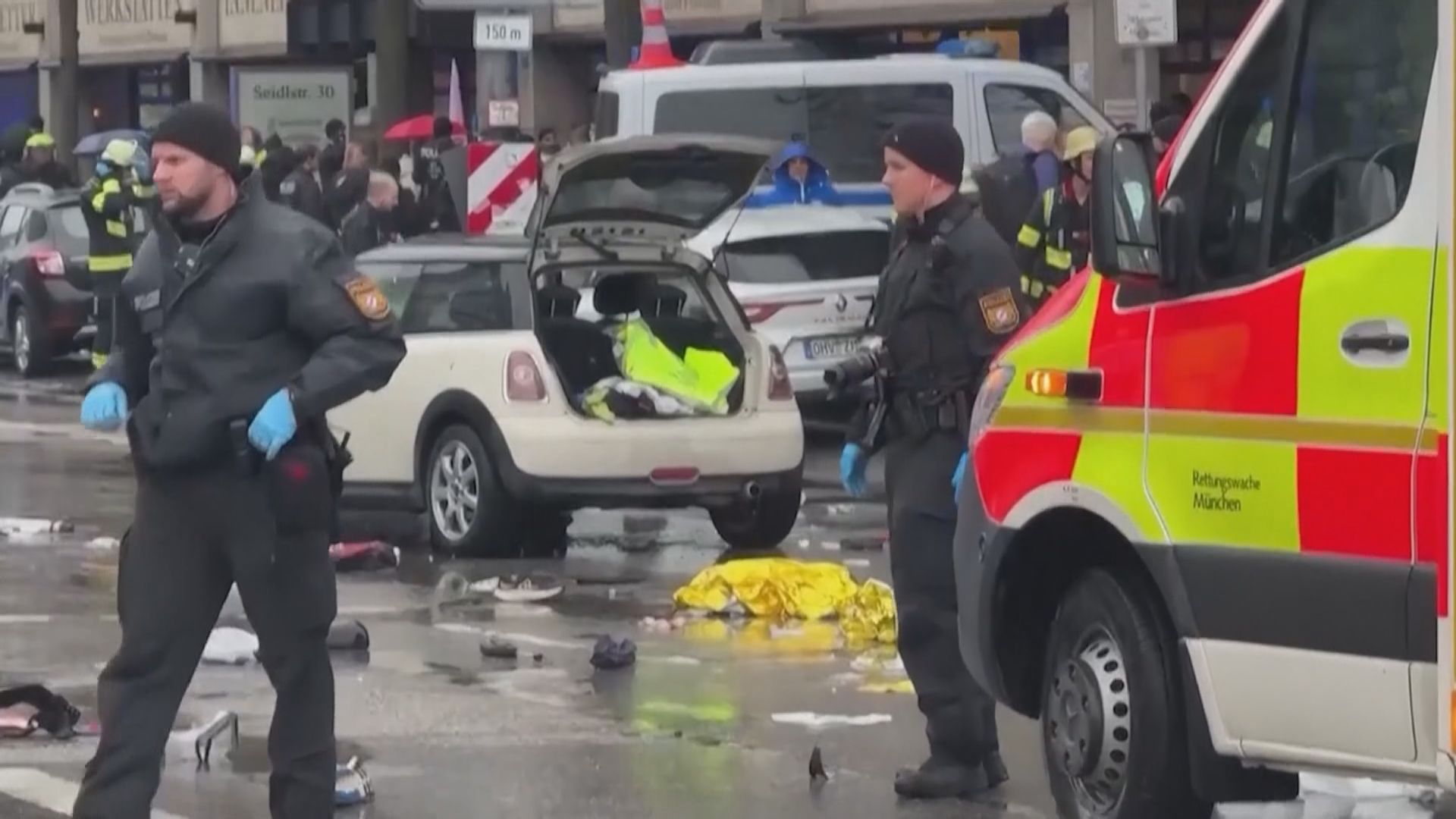 安全會議開幕前夕　慕尼黑有汽車撞向人群至少28傷　當局懷疑事件是襲擊