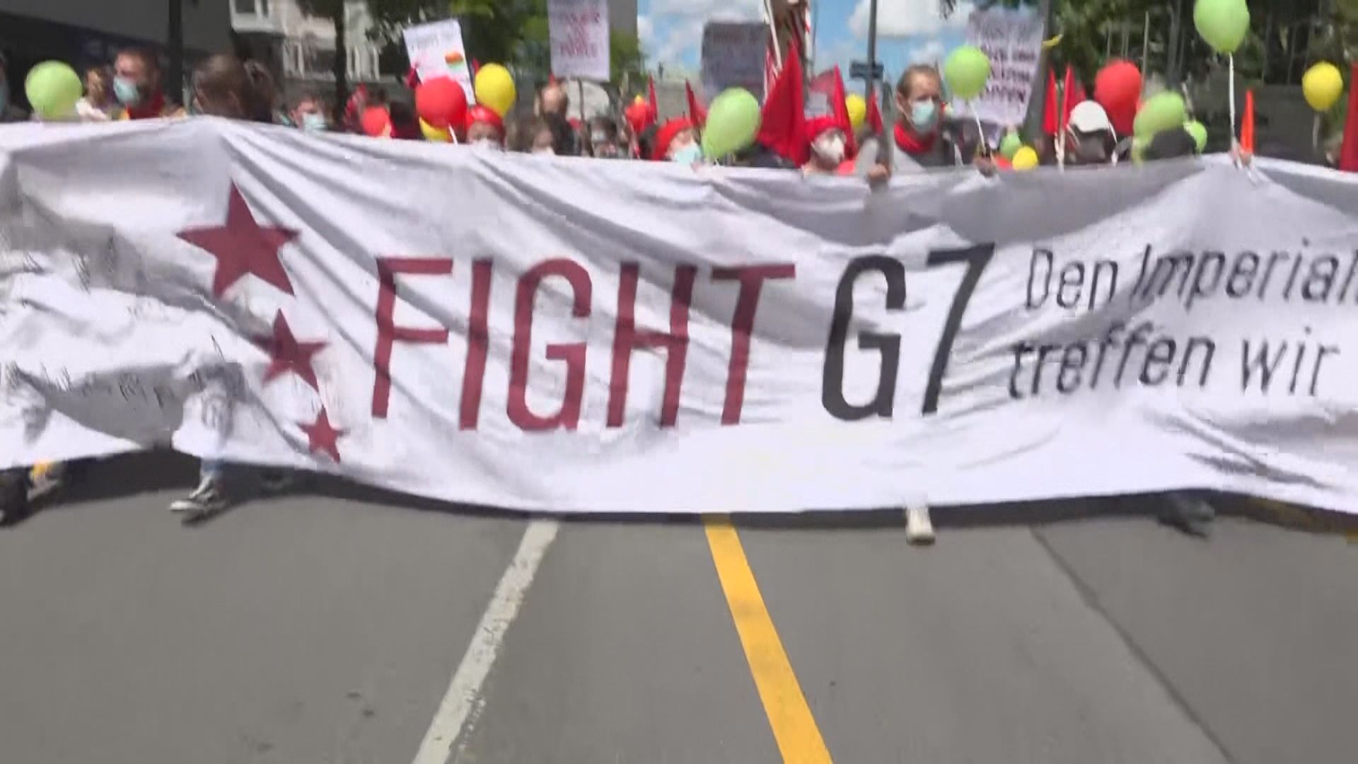 七國集團峰會前夕　慕尼黑舉行反全球化示威