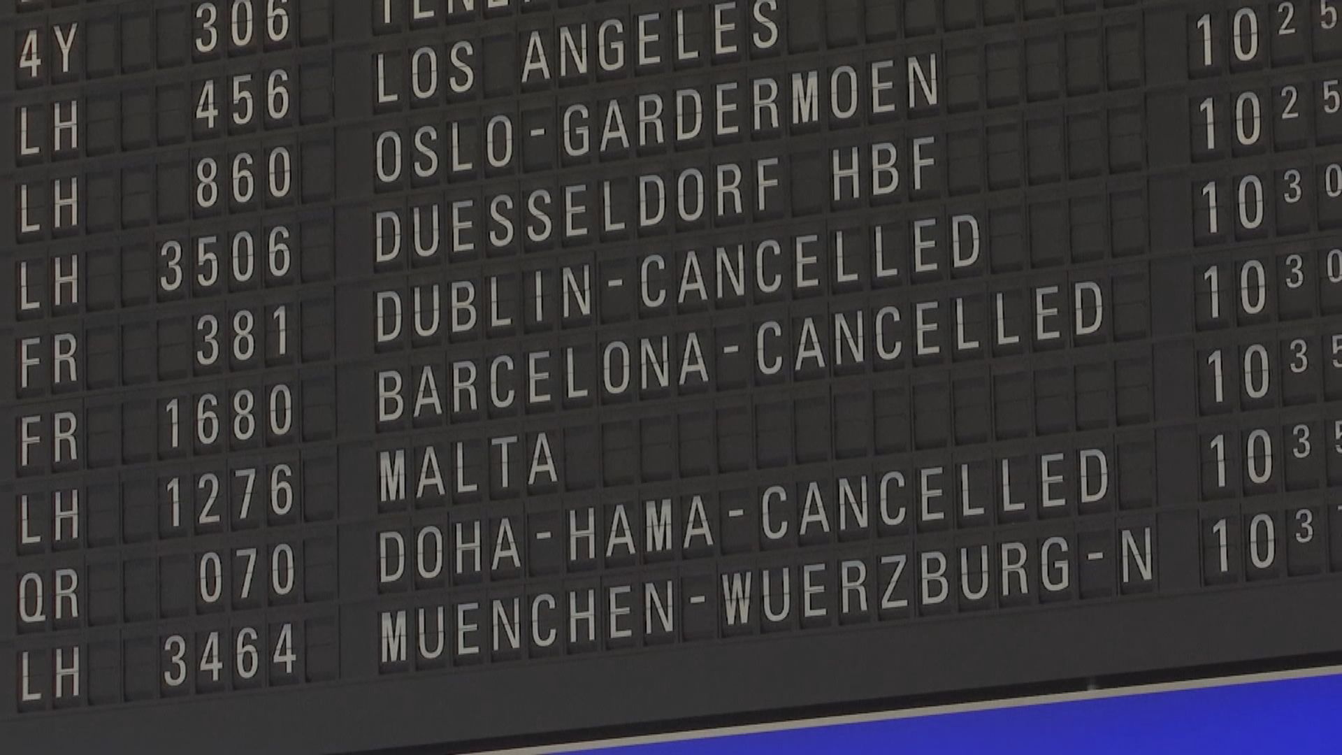 漢莎航空機師工會罷工　800班航機取消