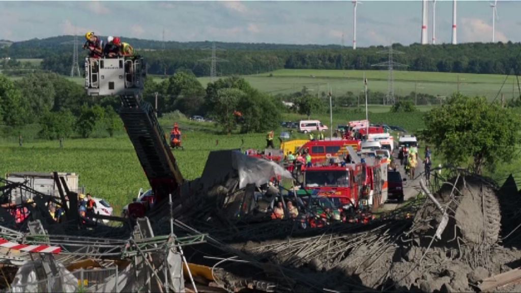 德國南部興建中高架橋有結構倒塌至少兩死
