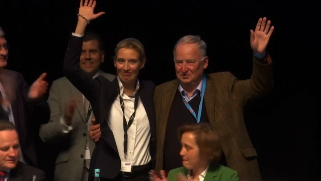 德國周日大選　反移民右翼政黨勢成第三大黨