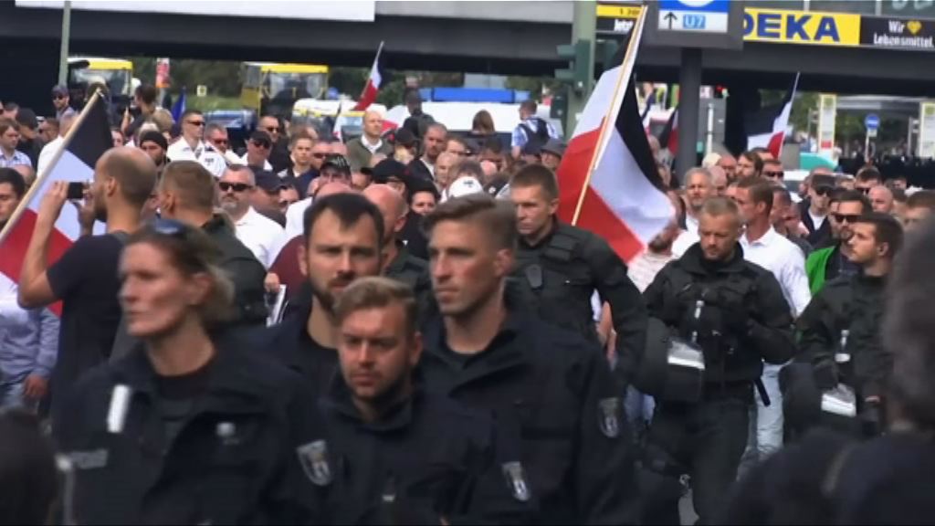 德國新納粹分子遊行與反對者爆衝突