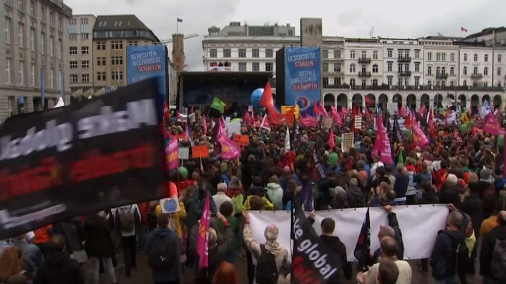 德國漢堡有大型反G20峰會示威