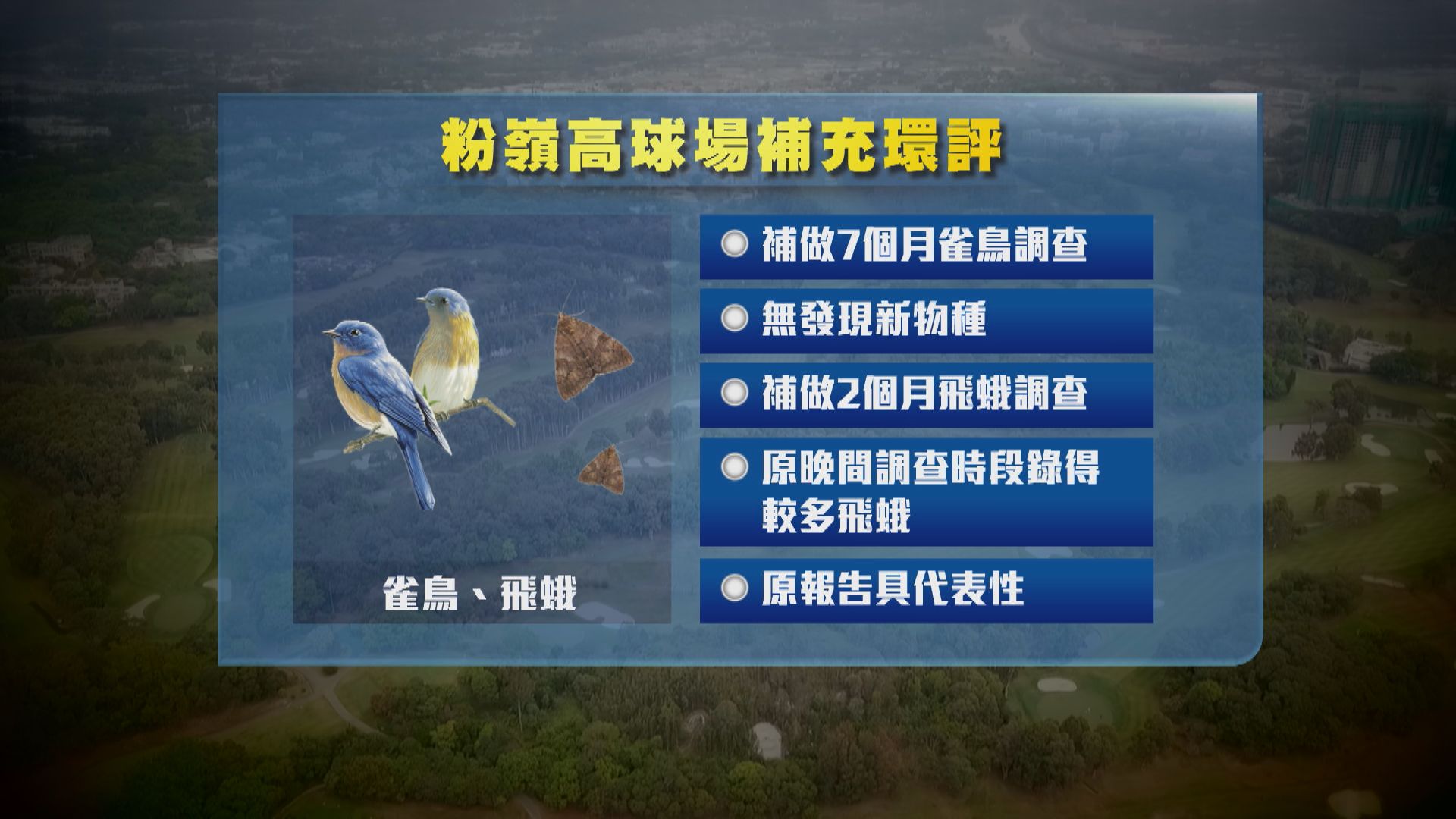 粉嶺高球場建屋計劃補充環評　認為原報告具代表性