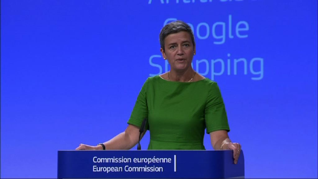 歐盟指Google壟斷罰款逾廿億歐元