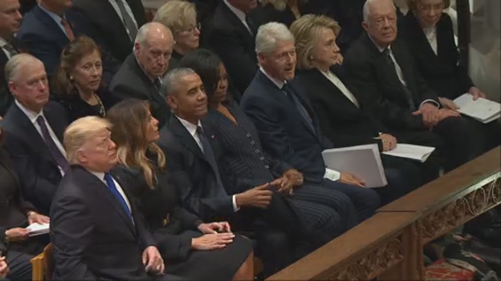 【環球薈報】現任美國總統及前總統齊集老布殊喪禮