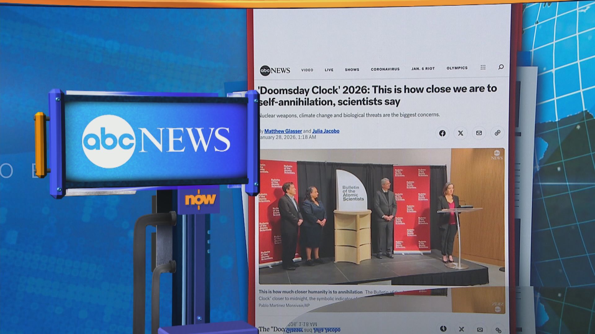 世味天下｜「末日鐘」再撥快4秒　設立以來最接近人類末日