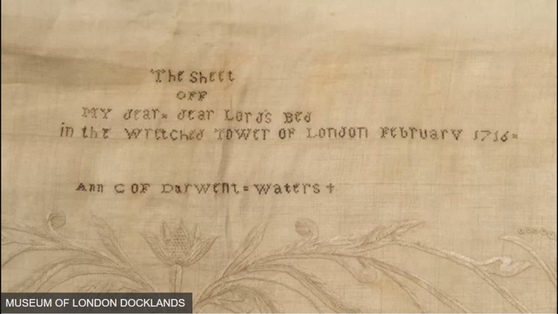 【環球薈報】倫敦有博物館將展出一張以頭髮繡上字句的床單