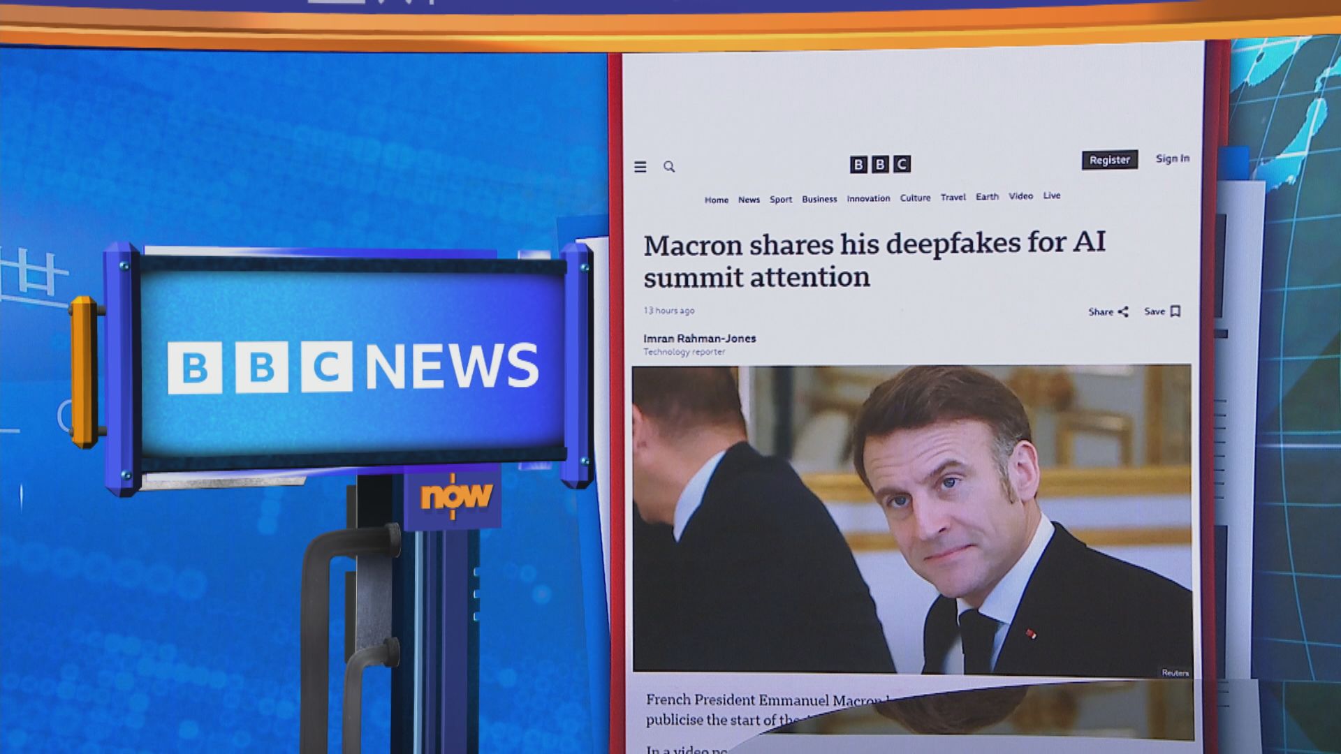 【世味天下】馬克龍分享深偽影片自我惡搞　宣傳法國AI峰會提高善用技術意識