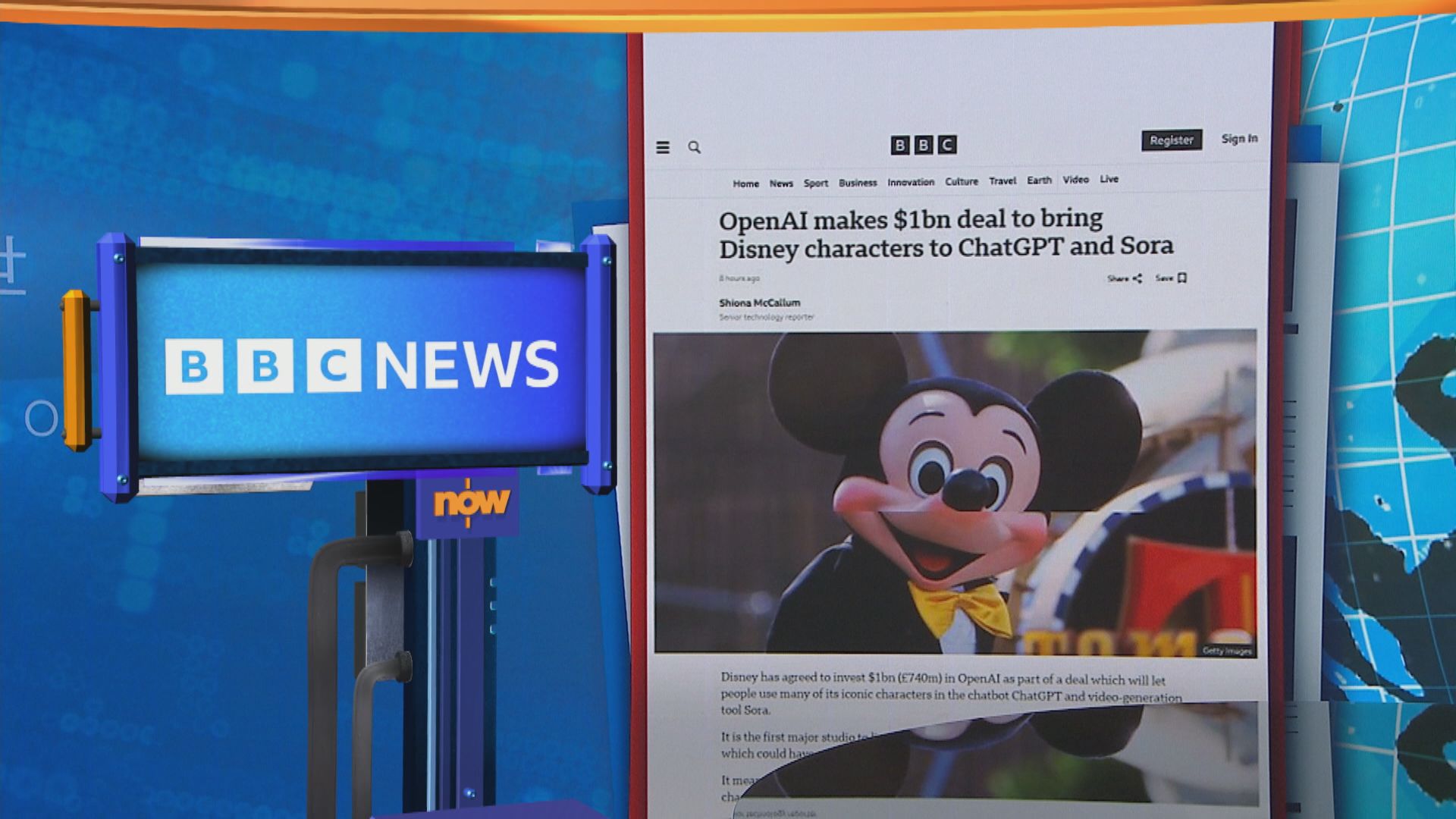 世味天下｜迪士尼投資OpenAI　准對方使用逾二百IP角色生成圖像及影片