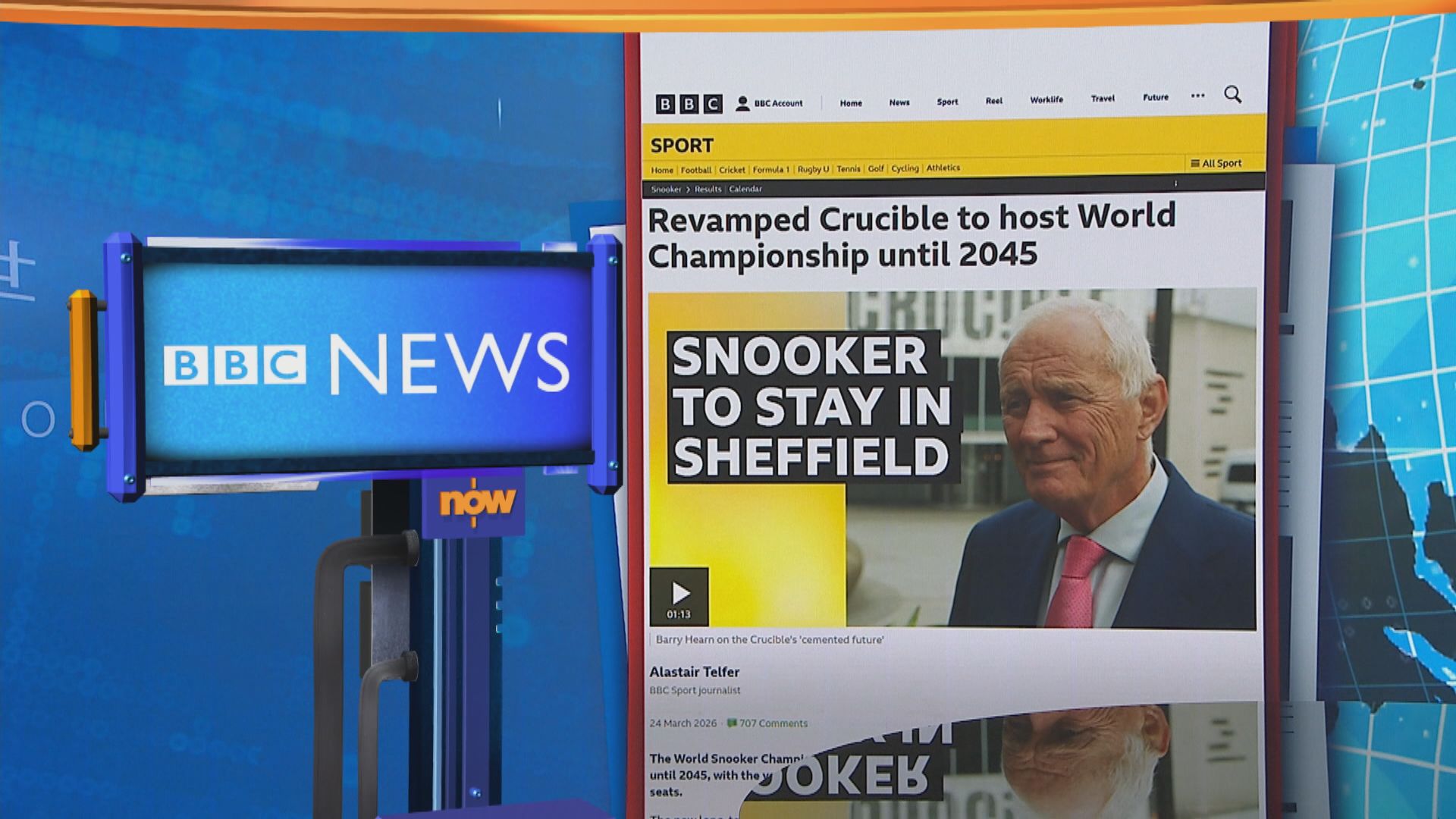 世味天下｜英國克魯斯堡劇院續約主辦桌球世錦賽至2045年