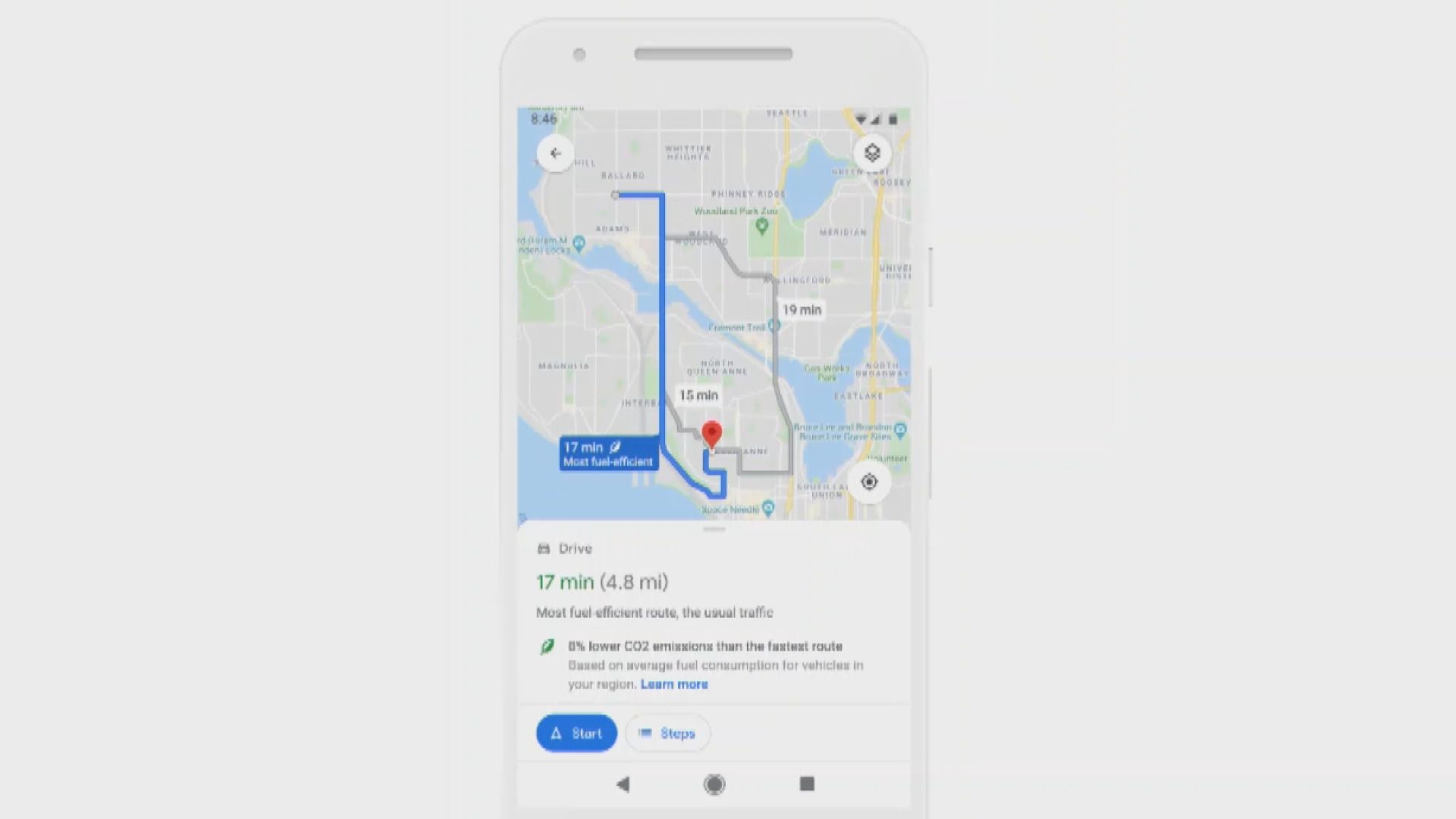【環球薈報】Google Maps將加入新功能助司機選擇低碳路線