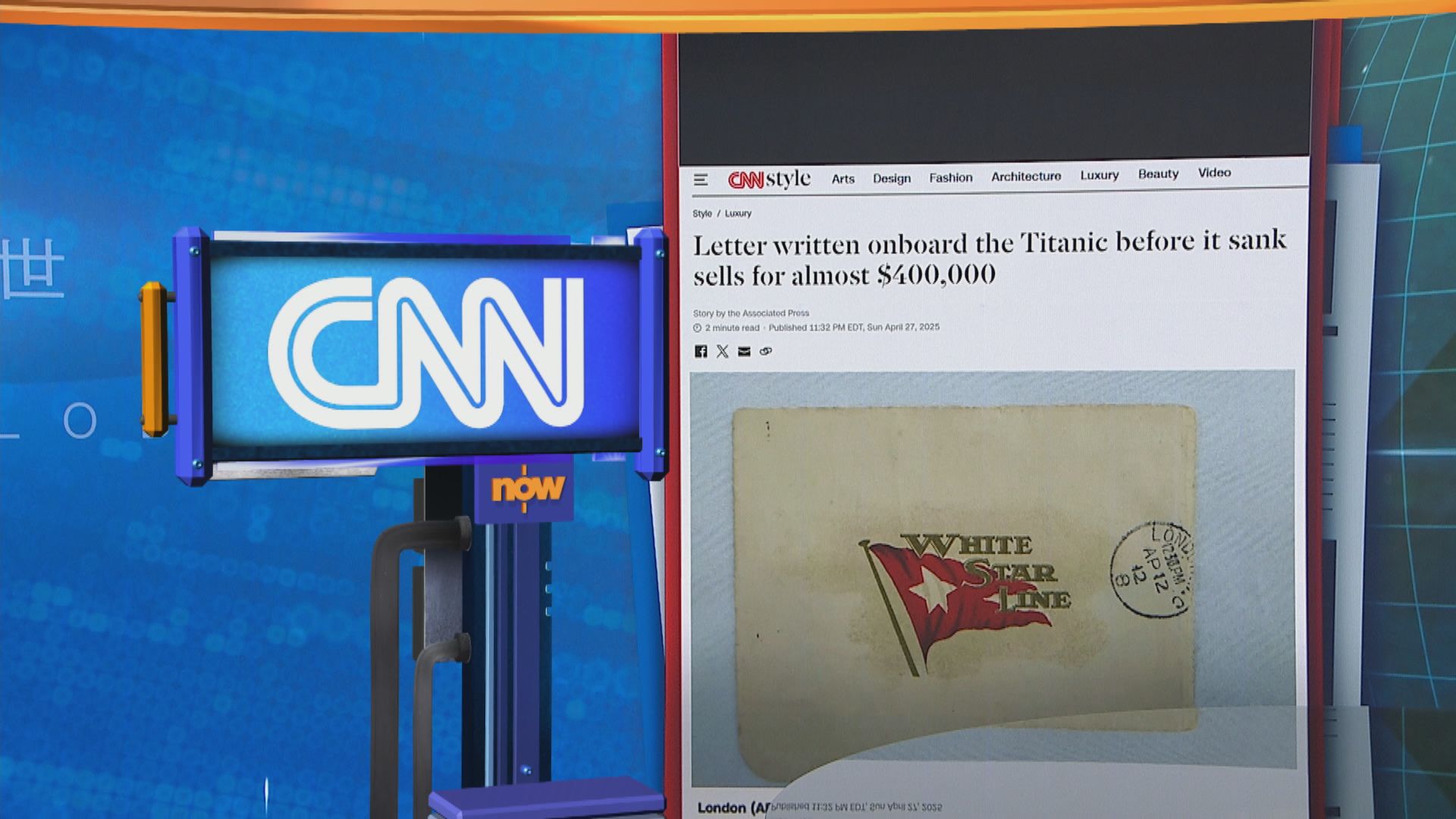 世味天下｜「鐵達尼號」幸存者信件拍賣　以近40萬美元成交