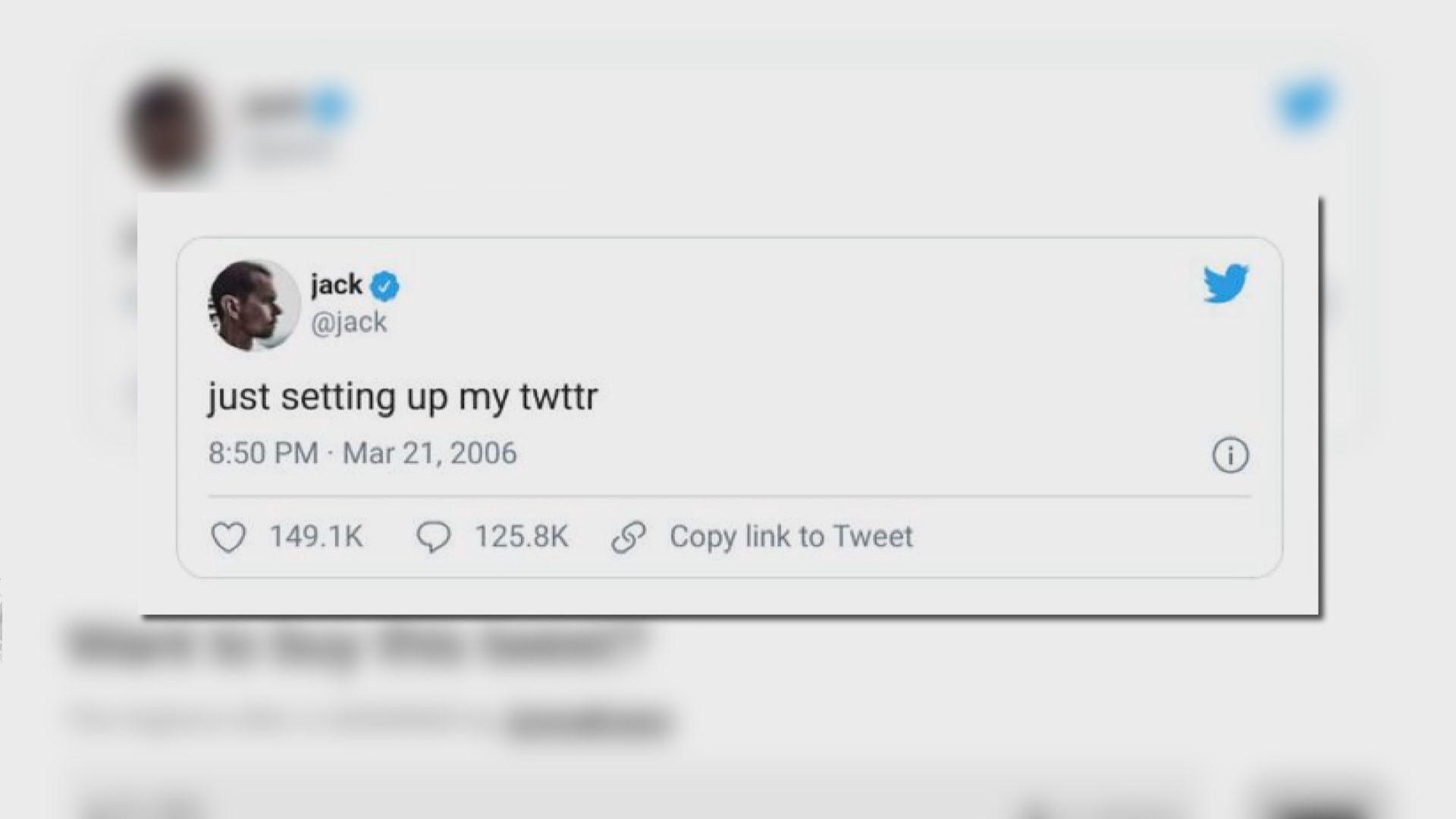 【環球薈報】Twitter首篇帖文拍賣競投價達250萬美元