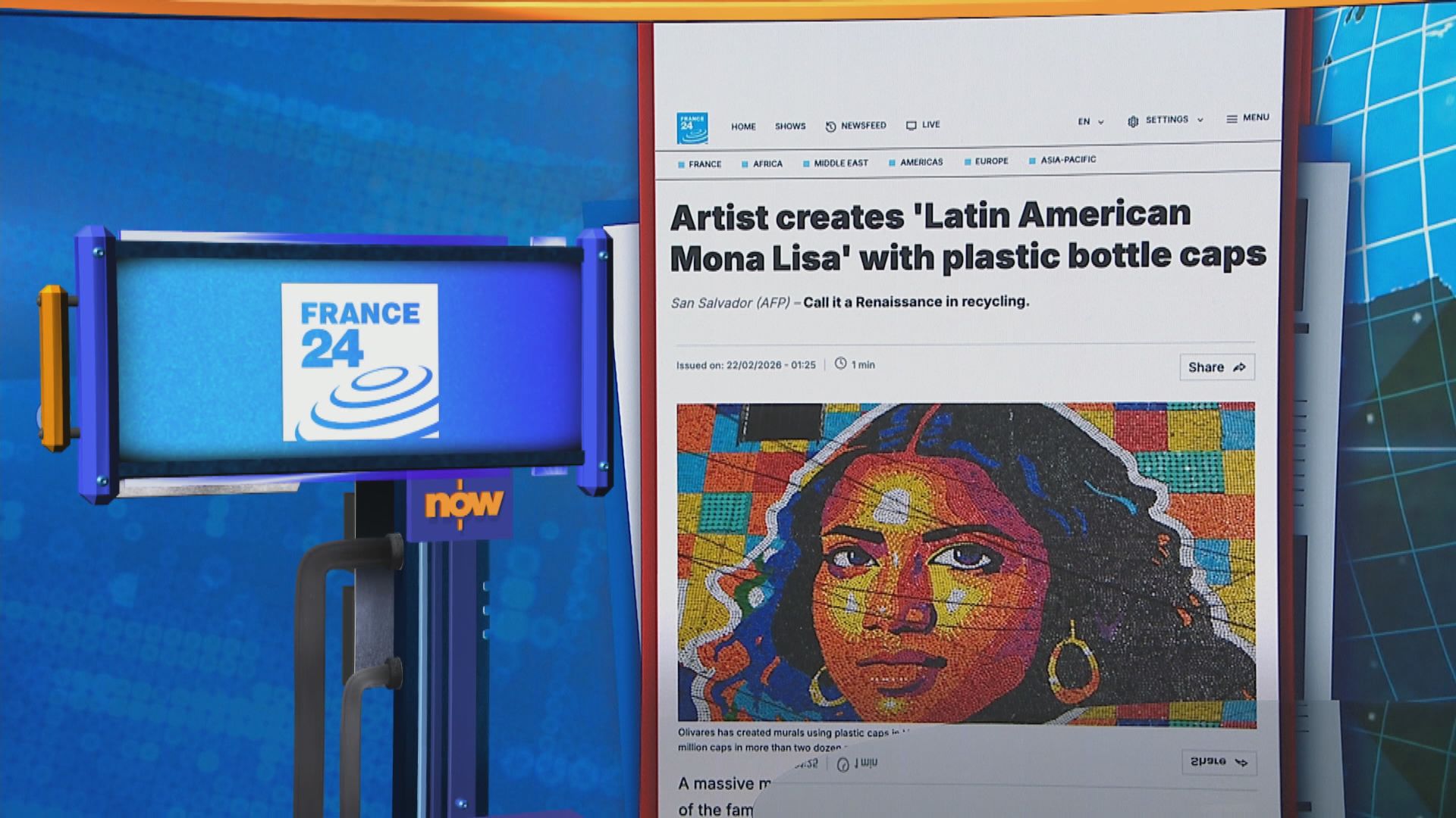 世味天下｜委內瑞拉藝術家以塑膠樽蓋繪製拉丁美洲版《蒙娜麗莎》