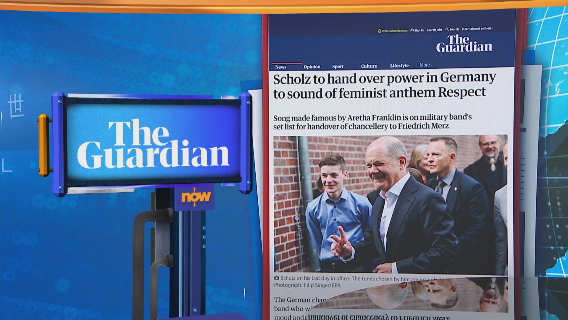 世味天下｜朔爾茨卸任德國總理　軍事告別儀式奏披頭四樂曲