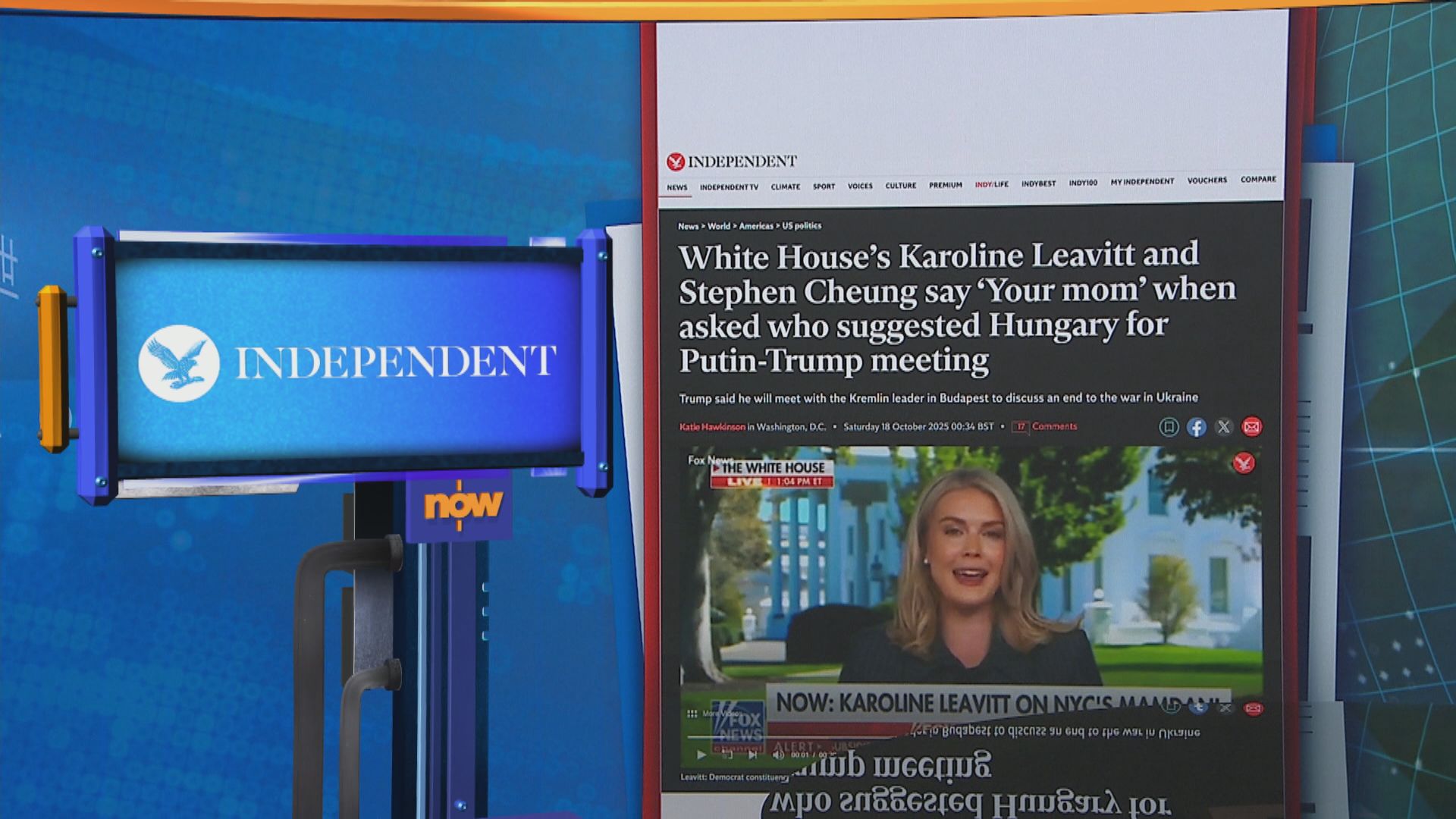 世味天下｜記者查詢誰決定美俄峰會地點　萊維特稱是對方「媽媽決定」