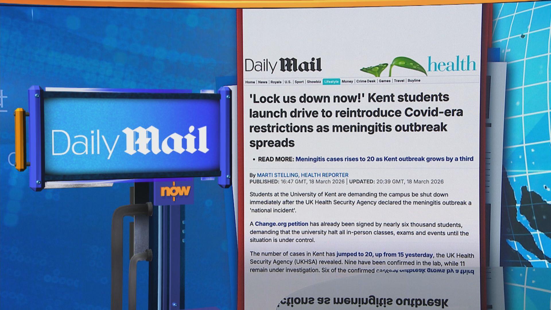 世味天下｜英國肯特大學學生聯署要求「封校」應對腦膜炎疫情